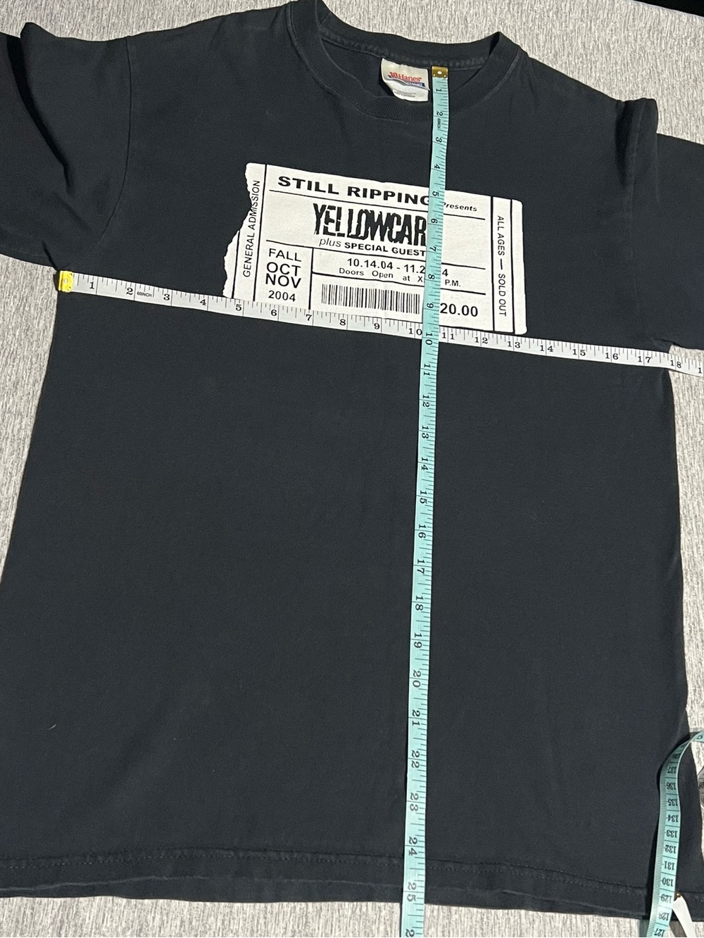 Y2K Yellowcard Band Still Ripping Tour Black Graphic Tee - Picture 6 of 7